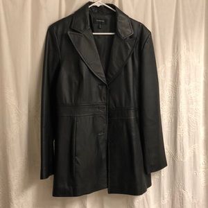 Long leather coat